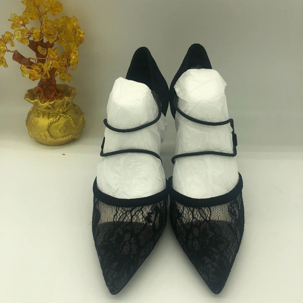 Eastanna Women Sexy Mesh Pointed Toe High Heels Pumps